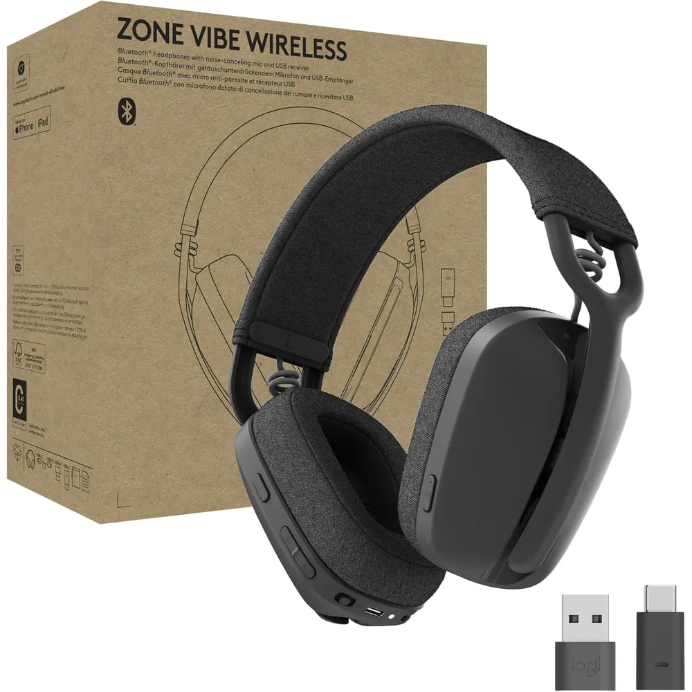 AUDÍFONOS INALÁMBRICOS ZONE VIBE LOGITECH | NEGRO