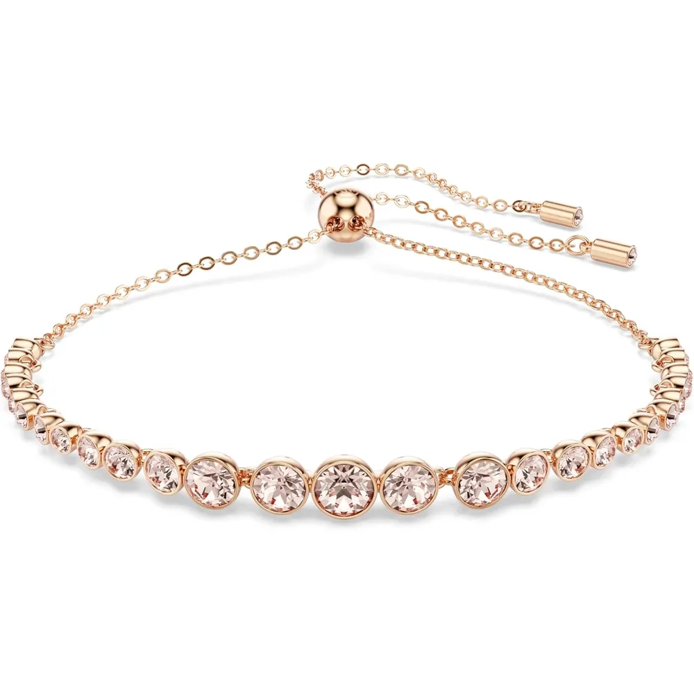 SWAROVSKI PULSERA CRISTALES REDONDA IMBER EMILY ACABADO ORO ROSA PARA MUJER | ROSADO / DORADO