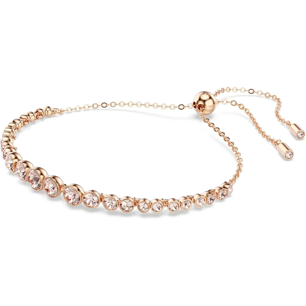 SWAROVSKI PULSERA CRISTALES REDONDA IMBER EMILY ACABADO ORO ROSA PARA MUJER | ROSADO / DORADO