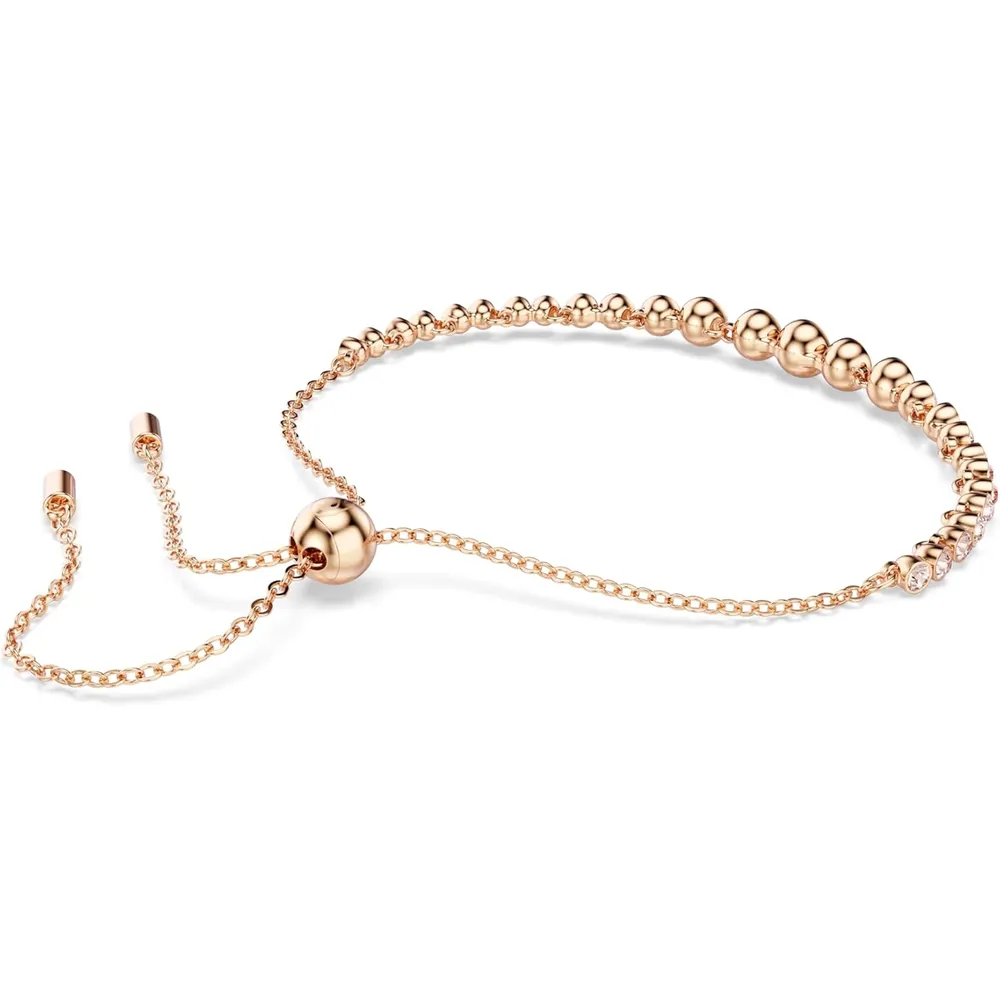 SWAROVSKI PULSERA CRISTALES REDONDA IMBER EMILY ACABADO ORO ROSA PARA MUJER | ROSADO / DORADO