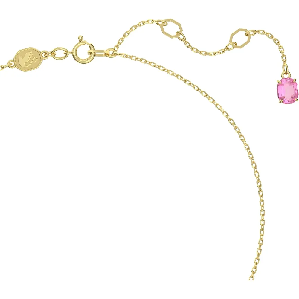 SWAROVSKI COLLAR PENDIENTE FLOR IDYLLIA ACABADO ORO PARA MUJER | ROSA