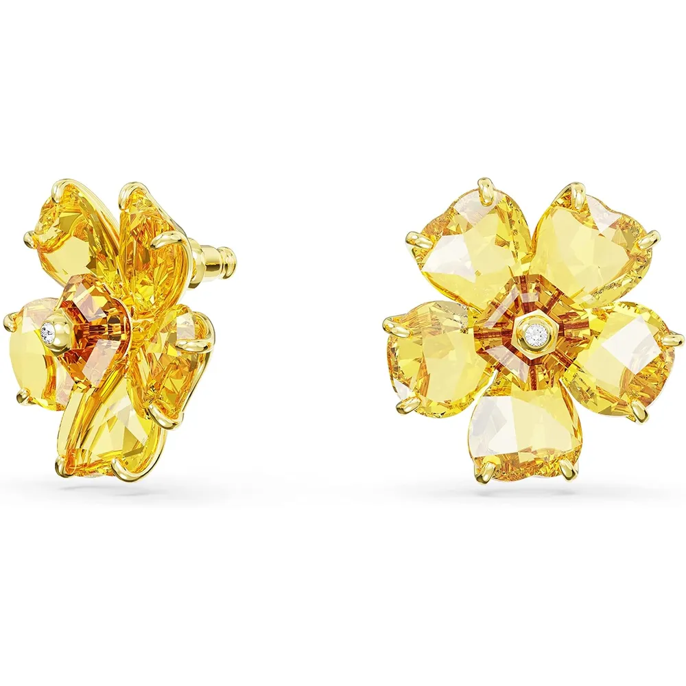 SWAROVSKI ARETES STUD FLOR FLORERE ACABADO ORO PARA MUJER | AMARILLO