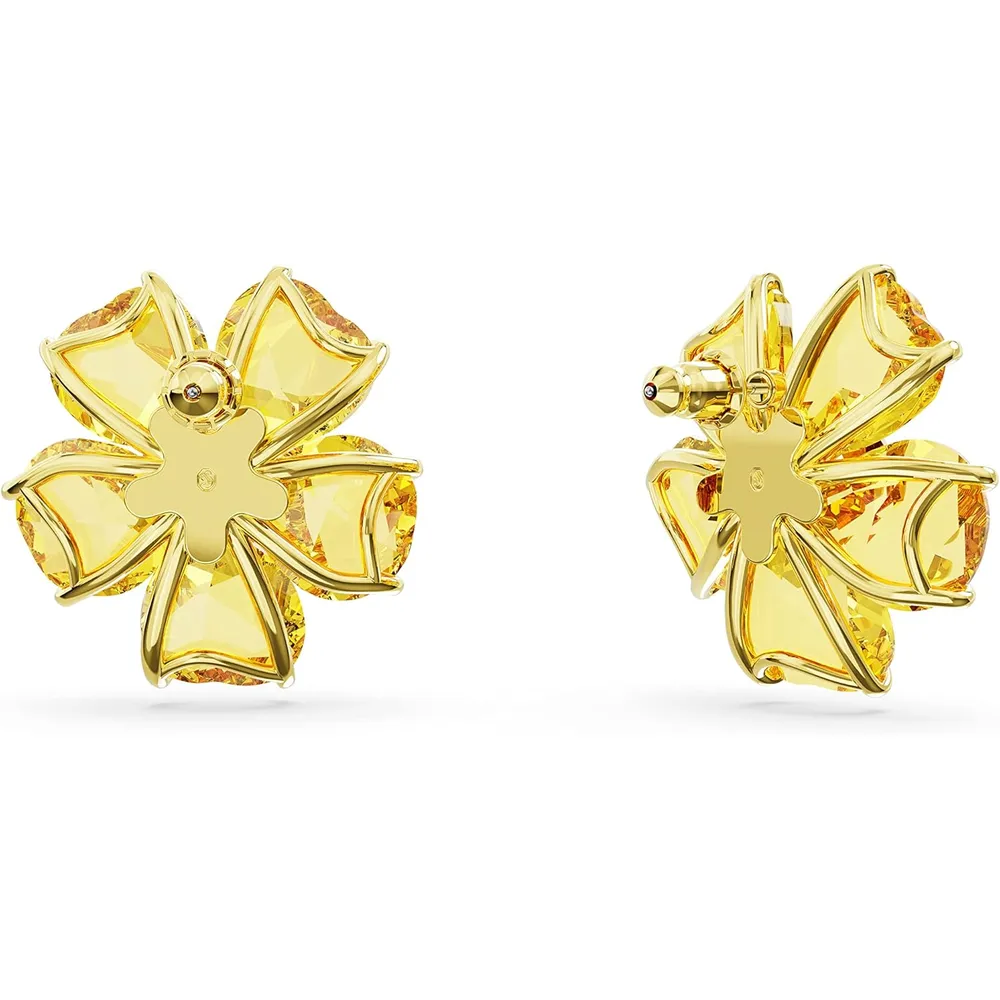 SWAROVSKI ARETES STUD FLOR FLORERE ACABADO ORO PARA MUJER | AMARILLO