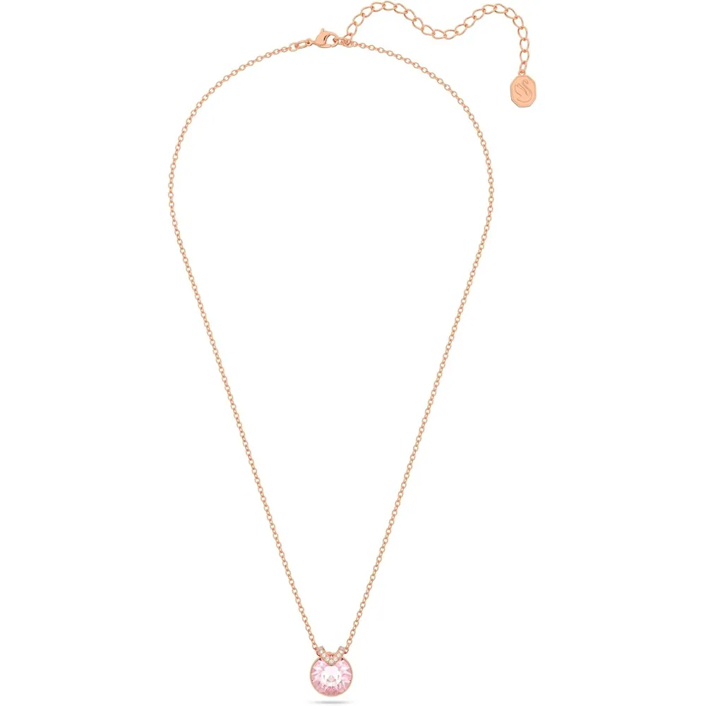 SWAROVSKI COLLAR PENDIENTE REDONDO BELLA ACABADO ORO ROSA PARA MUJER | ORO ROSA