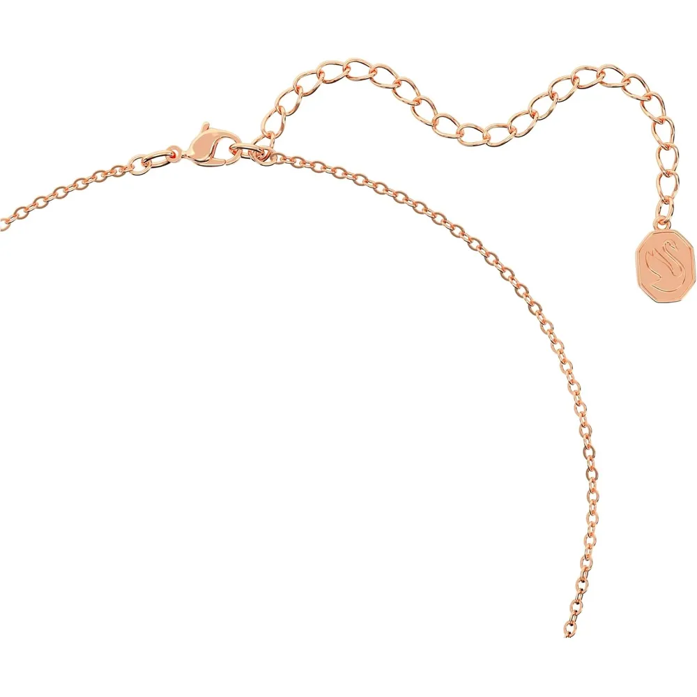 SWAROVSKI COLLAR PENDIENTE REDONDO BELLA ACABADO ORO ROSA PARA MUJER | ORO ROSA