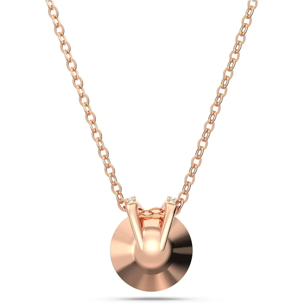 SWAROVSKI COLLAR PENDIENTE REDONDO BELLA ACABADO ORO ROSA PARA MUJER | ORO ROSA