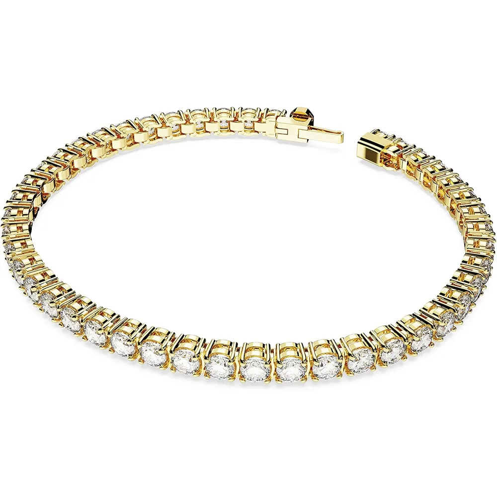 SWAROVSKI PULSERA TENNIS REDONDA MATRIX ACABADO ORO PARA MUJER MEDIUM | DORADO