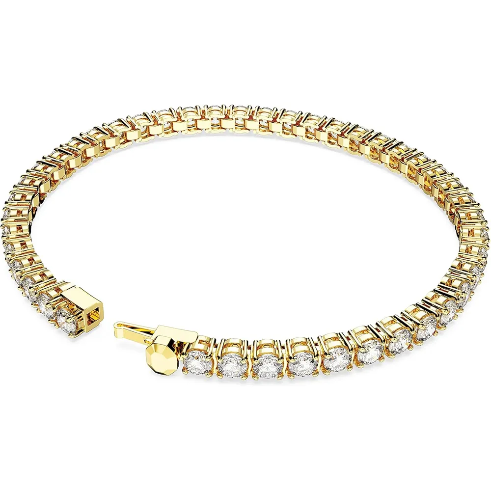 SWAROVSKI PULSERA TENNIS REDONDA MATRIX ACABADO ORO PARA MUJER MEDIUM | DORADO