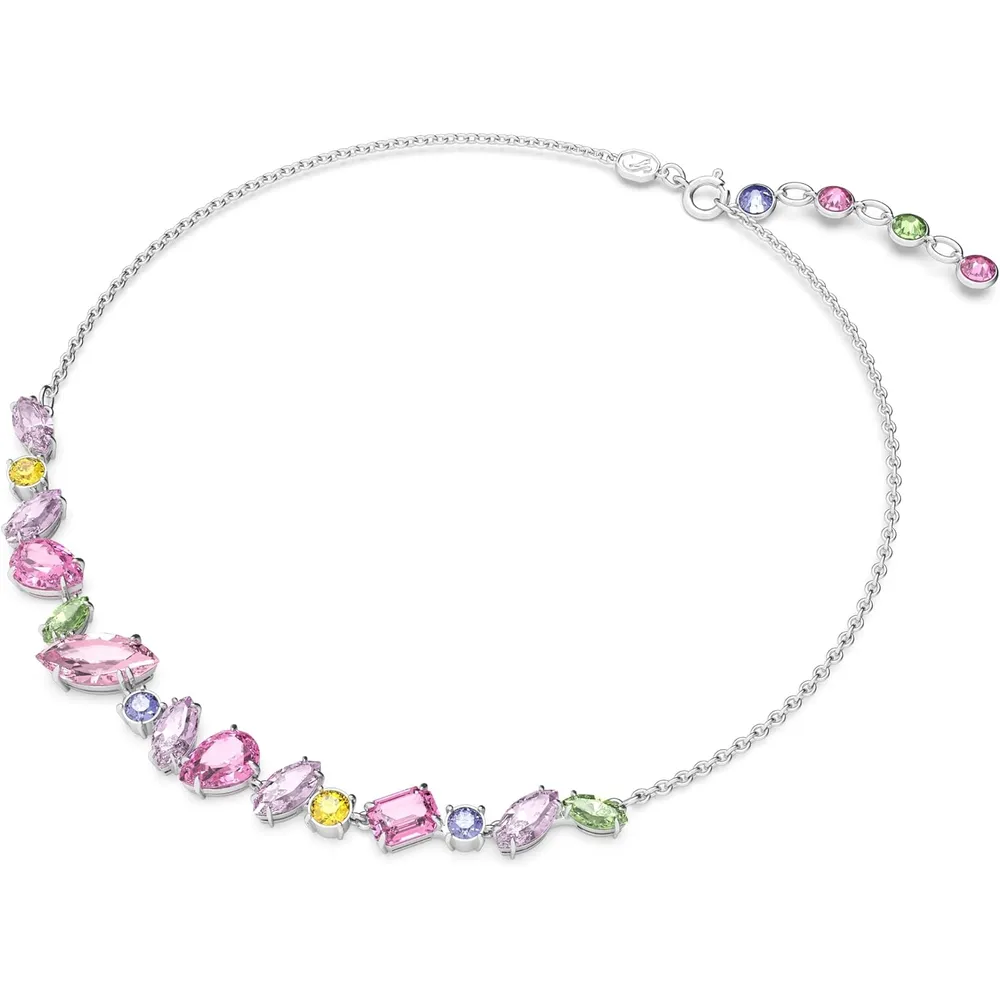 SWAROVSKI COLLAR CRISTALES MIXTOS GEMA ACABADO RODIO PARA MUJER | ROSA