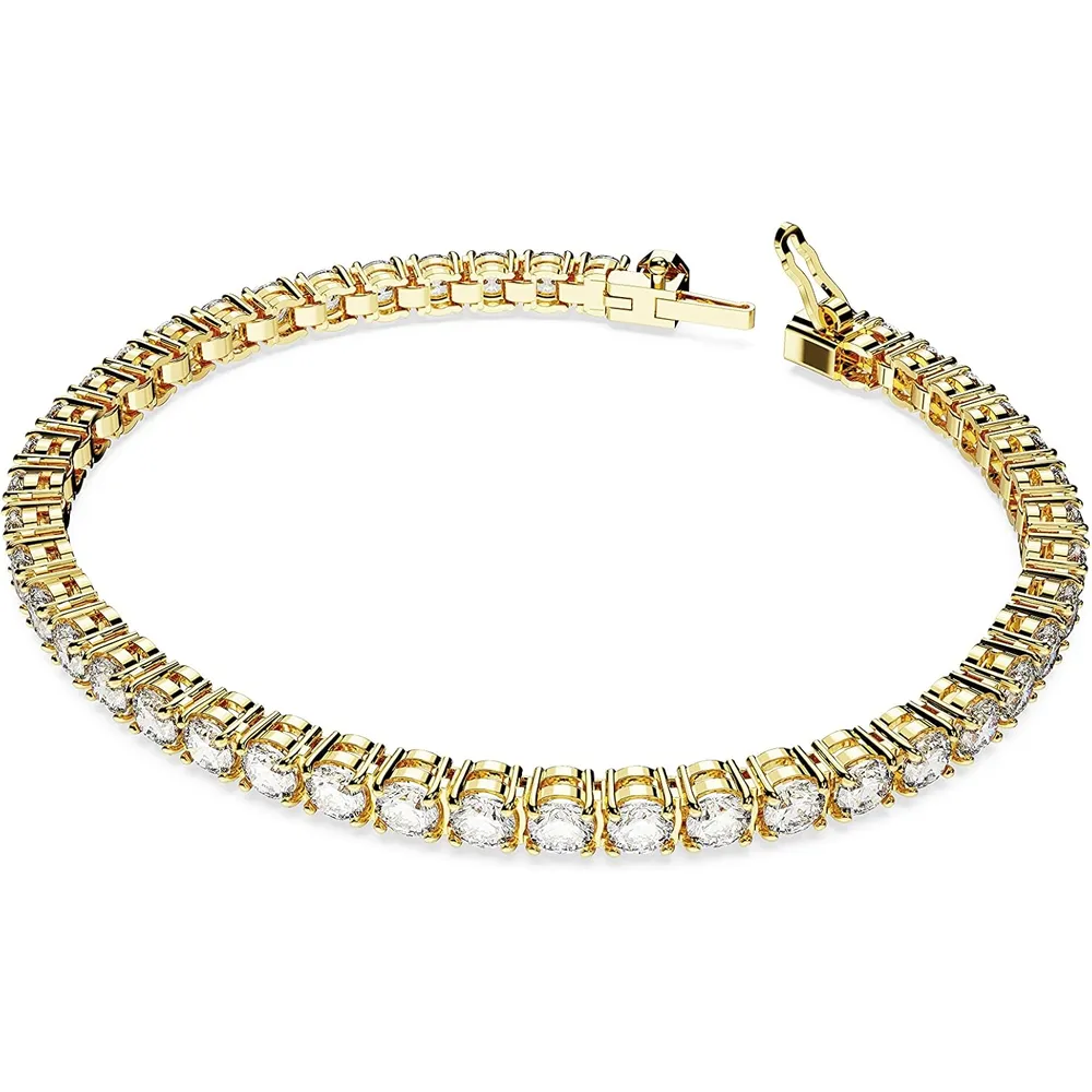 SWAROVSKI PULSERA TENNIS REDONDA MATRIX ACABADO ORO PARA MUJER SMALL | DORADO