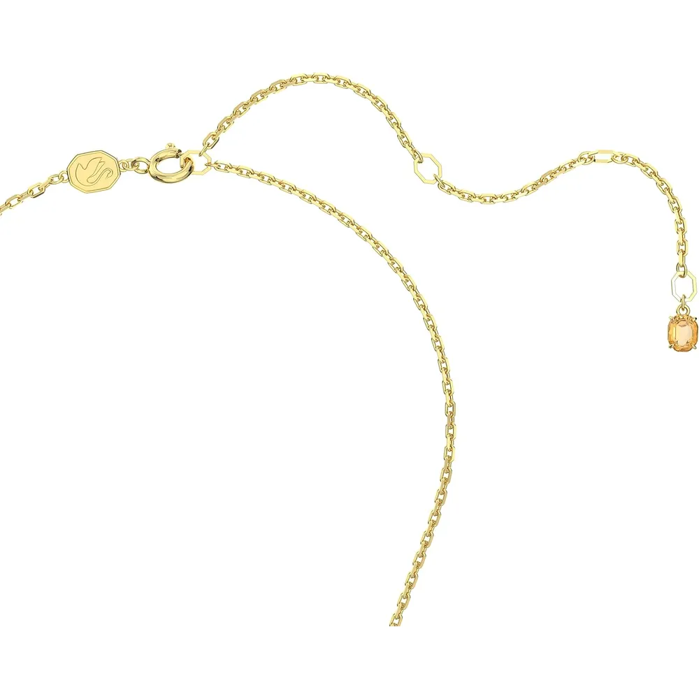 SWAROVSKI COLLAR FLOR IDYLLIA ACABADO ORO PARA MUJER | AMARILLO