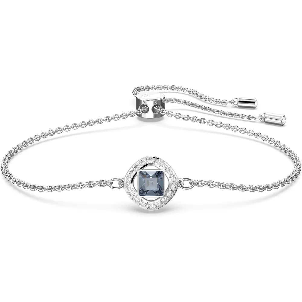 SWAROVSKI PULSERA PENDIENTE CUADRADO UNA ANGELIC ACABADO RODIO PARA MUJER | AZUL OSCURO