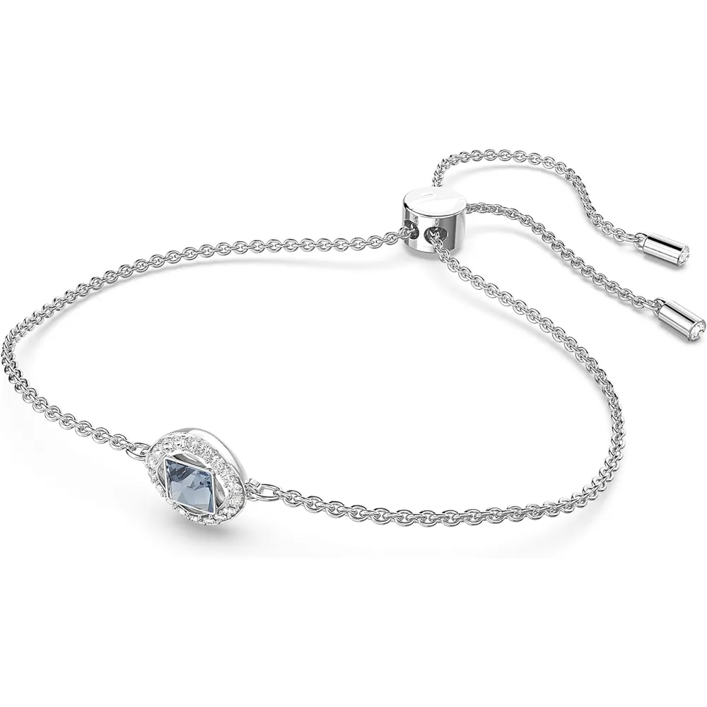 SWAROVSKI PULSERA PENDIENTE CUADRADO UNA ANGELIC ACABADO RODIO PARA MUJER | AZUL OSCURO