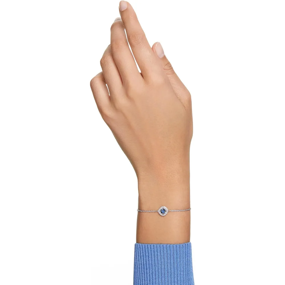 SWAROVSKI PULSERA PENDIENTE CUADRADO UNA ANGELIC ACABADO RODIO PARA MUJER | AZUL OSCURO