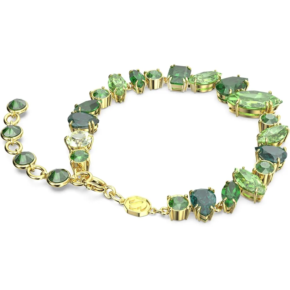 SWAROVSKI PULSERA CRISTALES MIXTOS GEMA ACABADO ORO PARA MUJER | VERDE