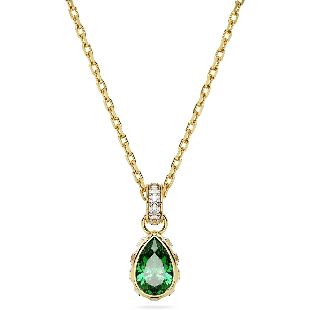 SWAROVSKI COLLAR PENDIENTE PERA CHROMA ACABADO ORO PARA MUJER | VERDE