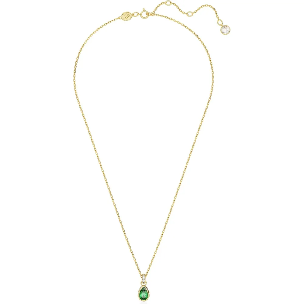 SWAROVSKI COLLAR PENDIENTE PERA CHROMA ACABADO ORO PARA MUJER | VERDE