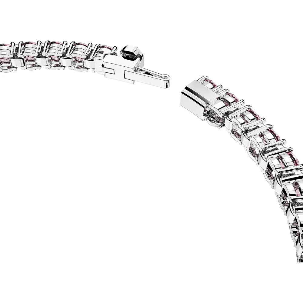 SWAROVSKI PULSERA TENNIS REDONDO MATRIX ACABADO RODIO PARA MUJER SMALL | ROSA