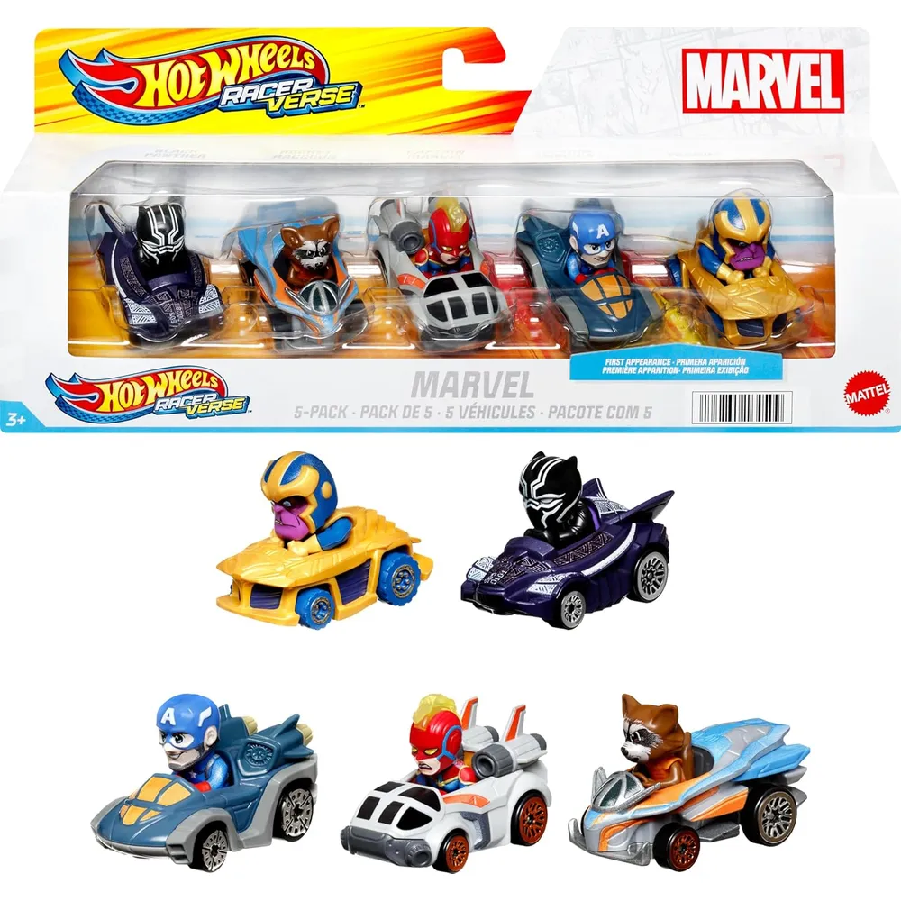 HOT WHEELS PISTA COMPLETA MARVEL SET 5 PZS
