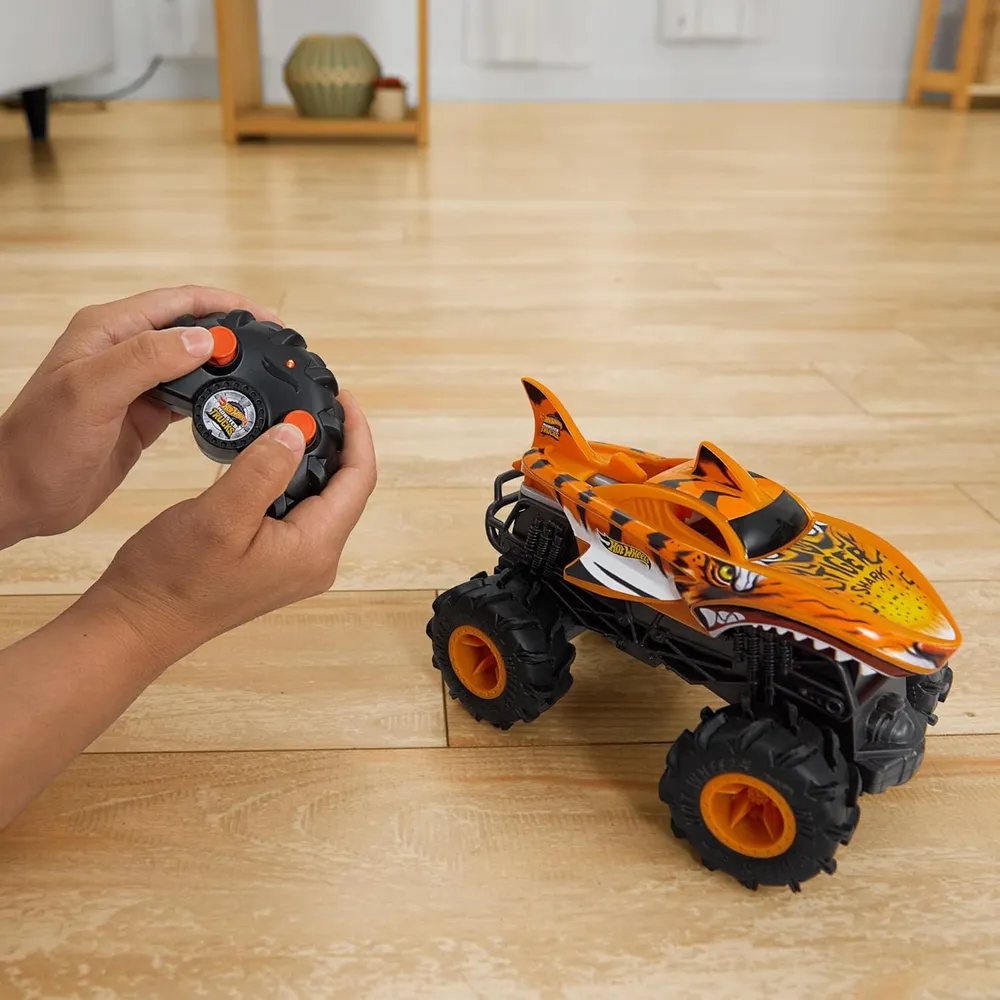 HOT WHEELS AUTO RC MONSTER TRUCKS | NARANJA