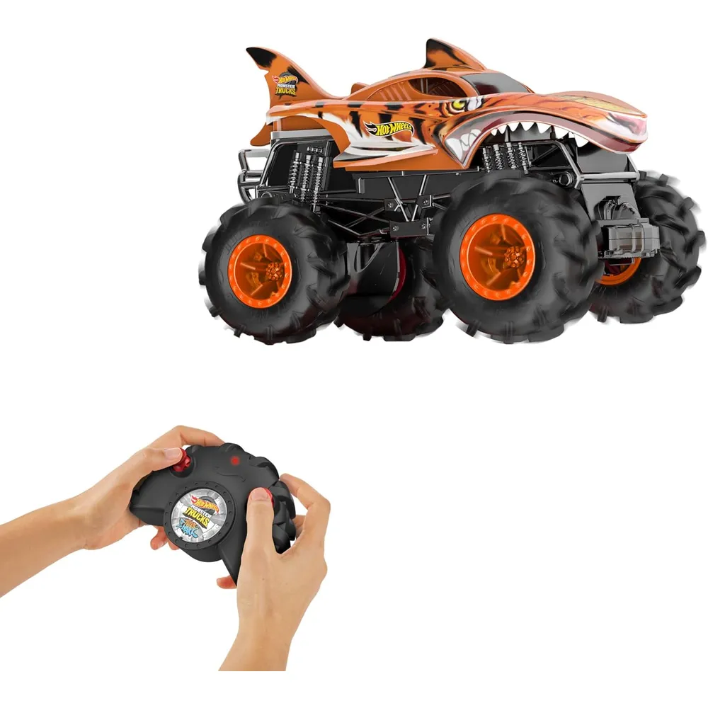 HOT WHEELS AUTO RC MONSTER TRUCKS | NARANJA