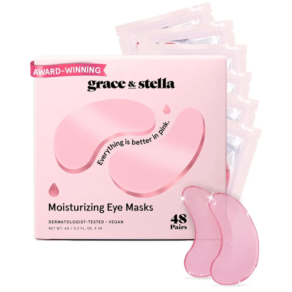 Mascarilla contorno de ojos 48 pares Grace & Stella | Rosa