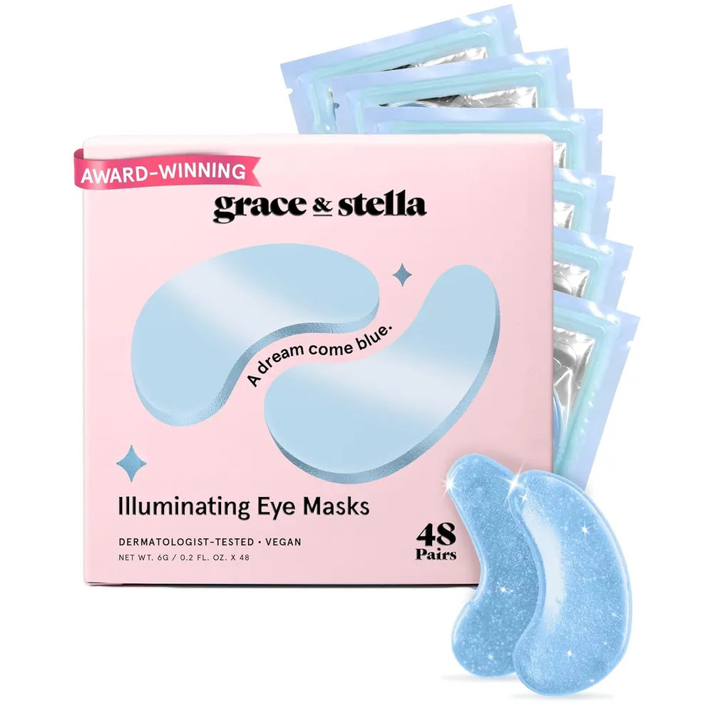 Mascarilla contorno de ojos 48 pares Grace & Stella | Azul