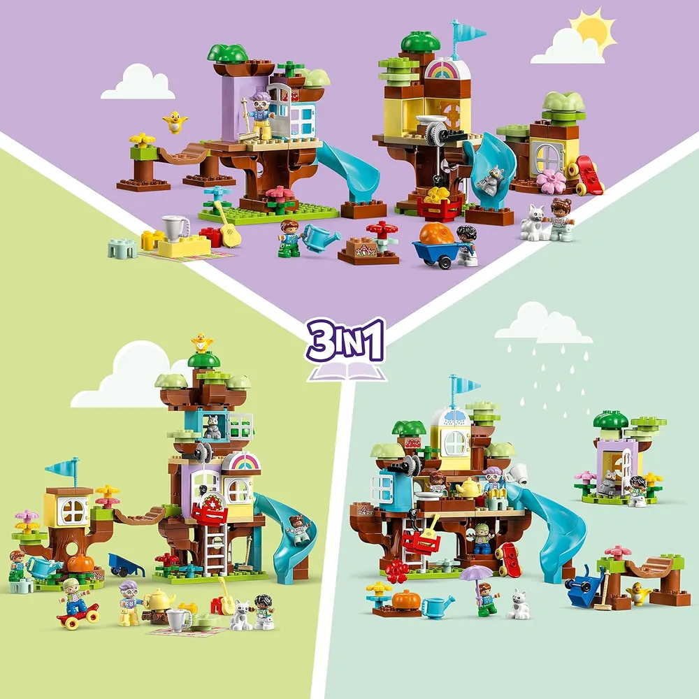 Lego Duplo casa del árbol 3 en 1 set creativo infantil con figuras incluidas