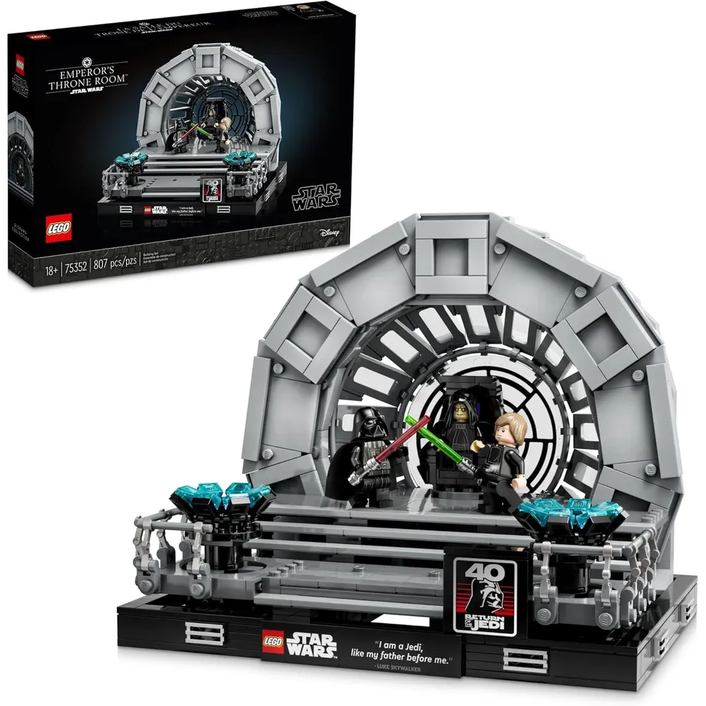 Lego Star Wars diorama sala del trono set de exhibición coleccionable adulto