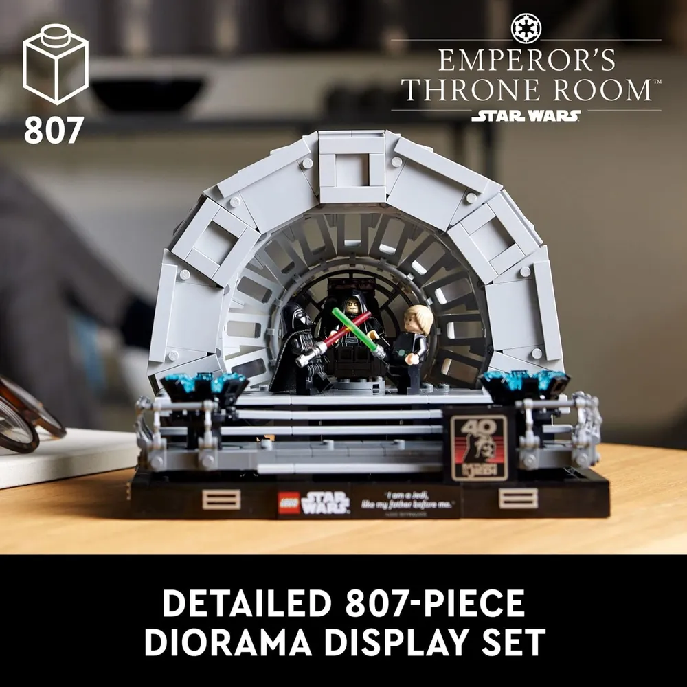 Lego Star Wars diorama sala del trono set de exhibición coleccionable adulto
