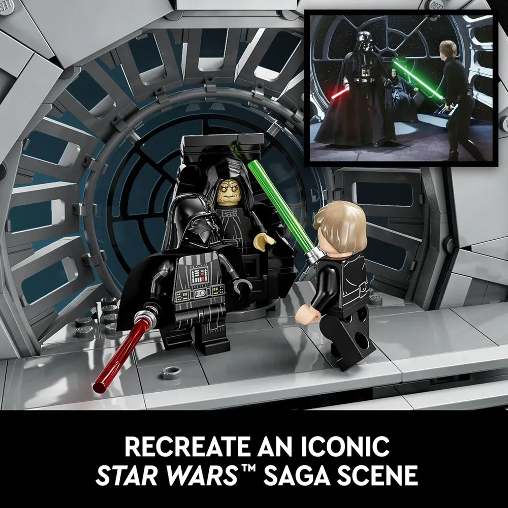Lego Star Wars diorama sala del trono set de exhibición coleccionable adulto