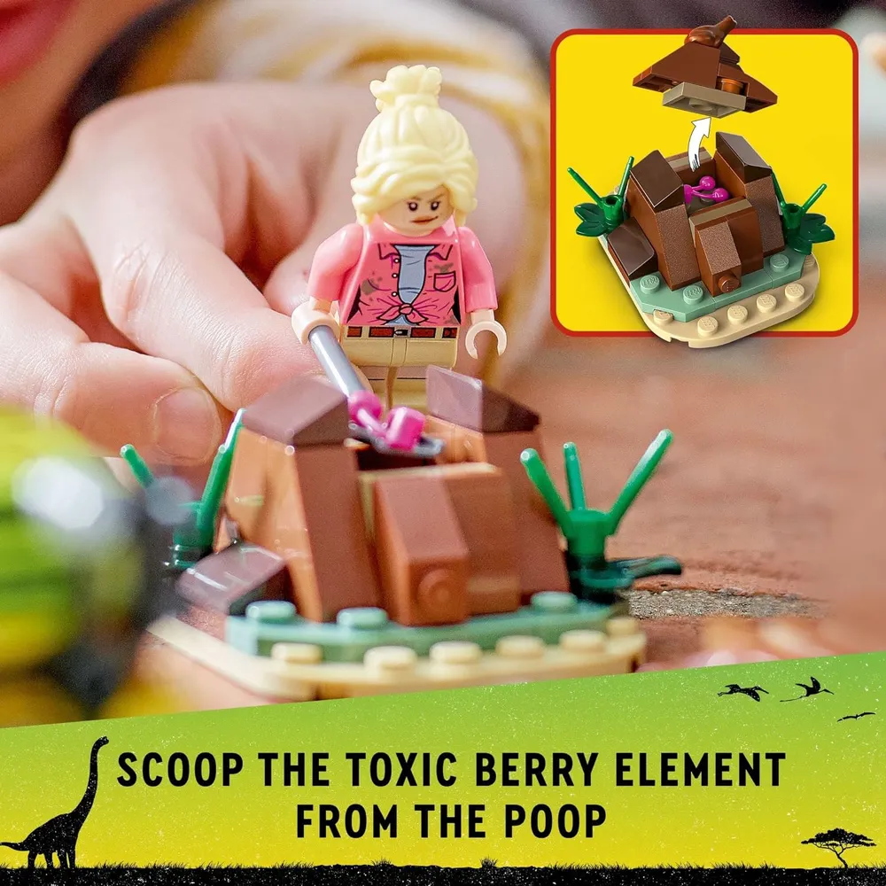 Lego Jurassic Park investigación del Triceratops set con coche y dinosaurio