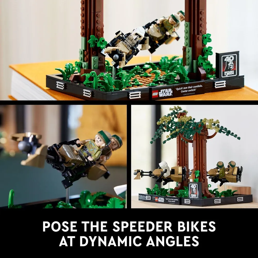 Lego Star Wars Endor Speeder Chase diorama set coleccionable con minifiguras