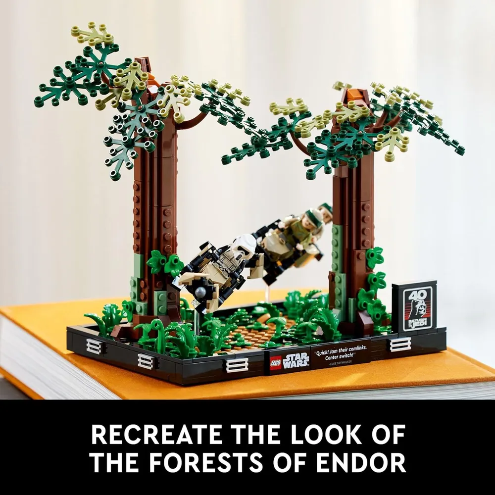 Lego Star Wars Endor Speeder Chase diorama set coleccionable con minifiguras