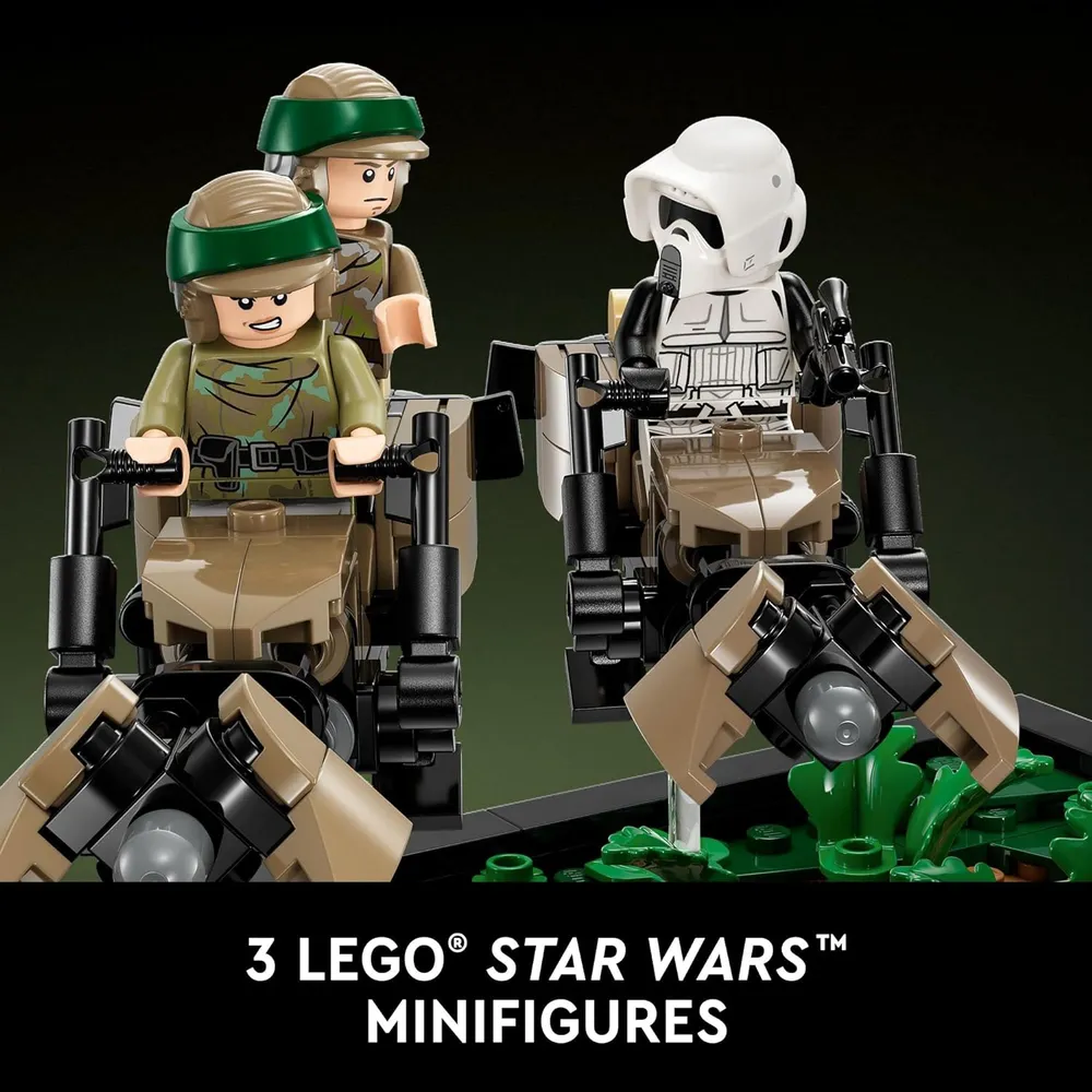 Lego Star Wars Endor Speeder Chase diorama set coleccionable con minifiguras