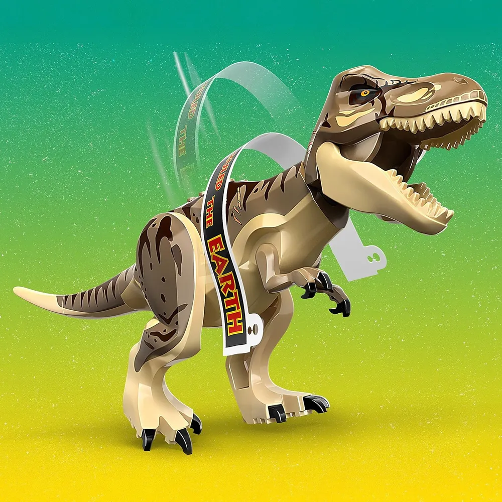 Lego Jurassic Park centro de visitantes ataque T Rex y Raptor set