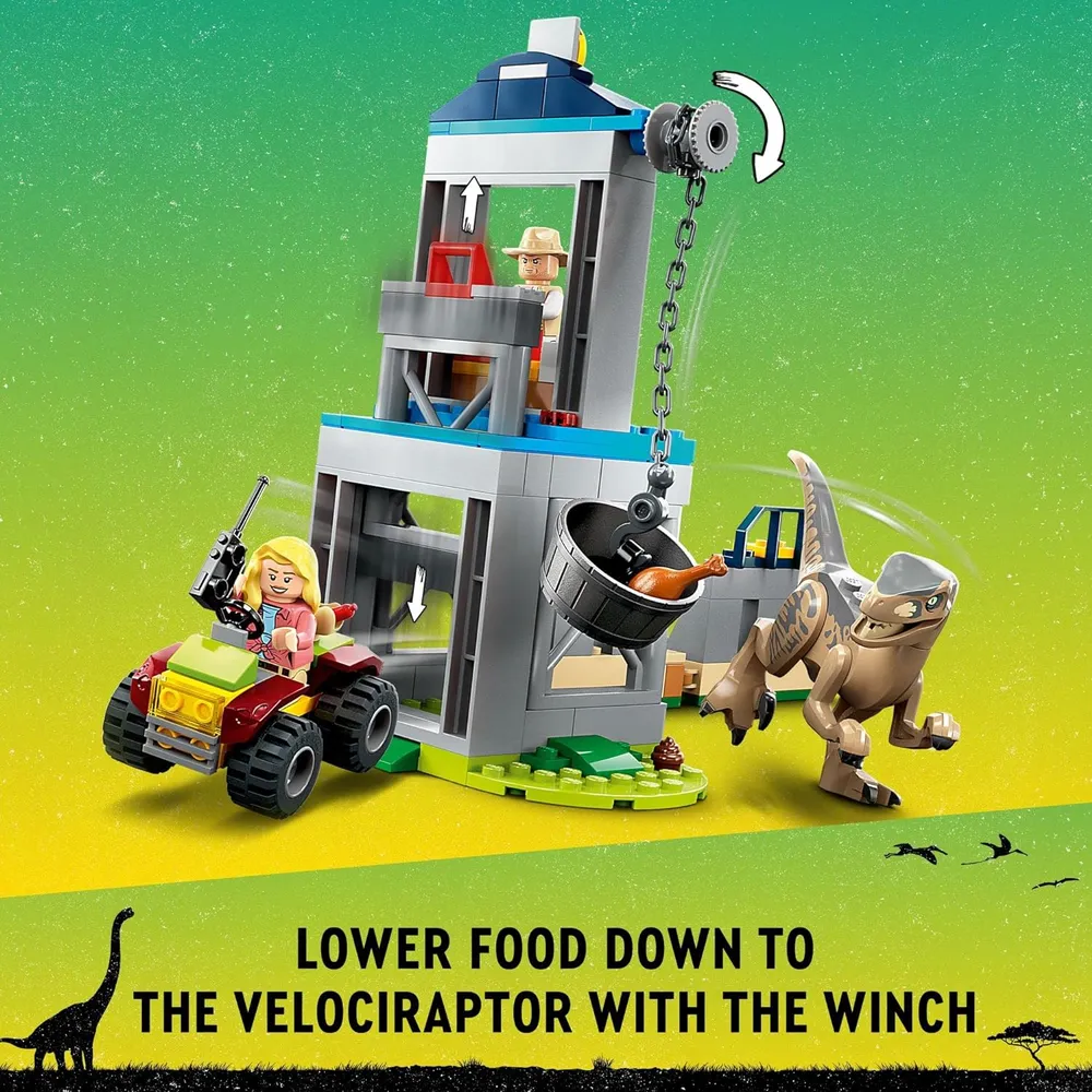 Lego Jurassic Park escape del Velociraptor set de construcción infantil