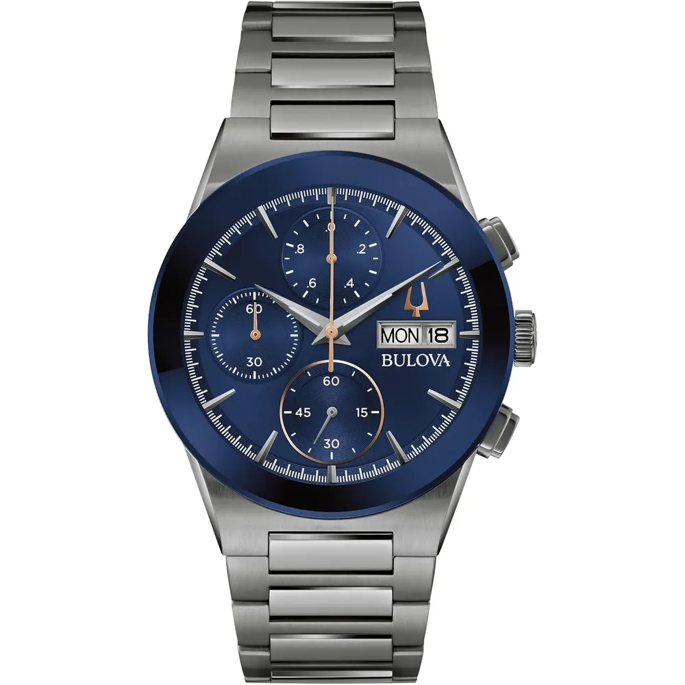 Bulova reloj Modern Millenia hombre cronógrafo cuarzo 6 agujas día/fecha | Carbón