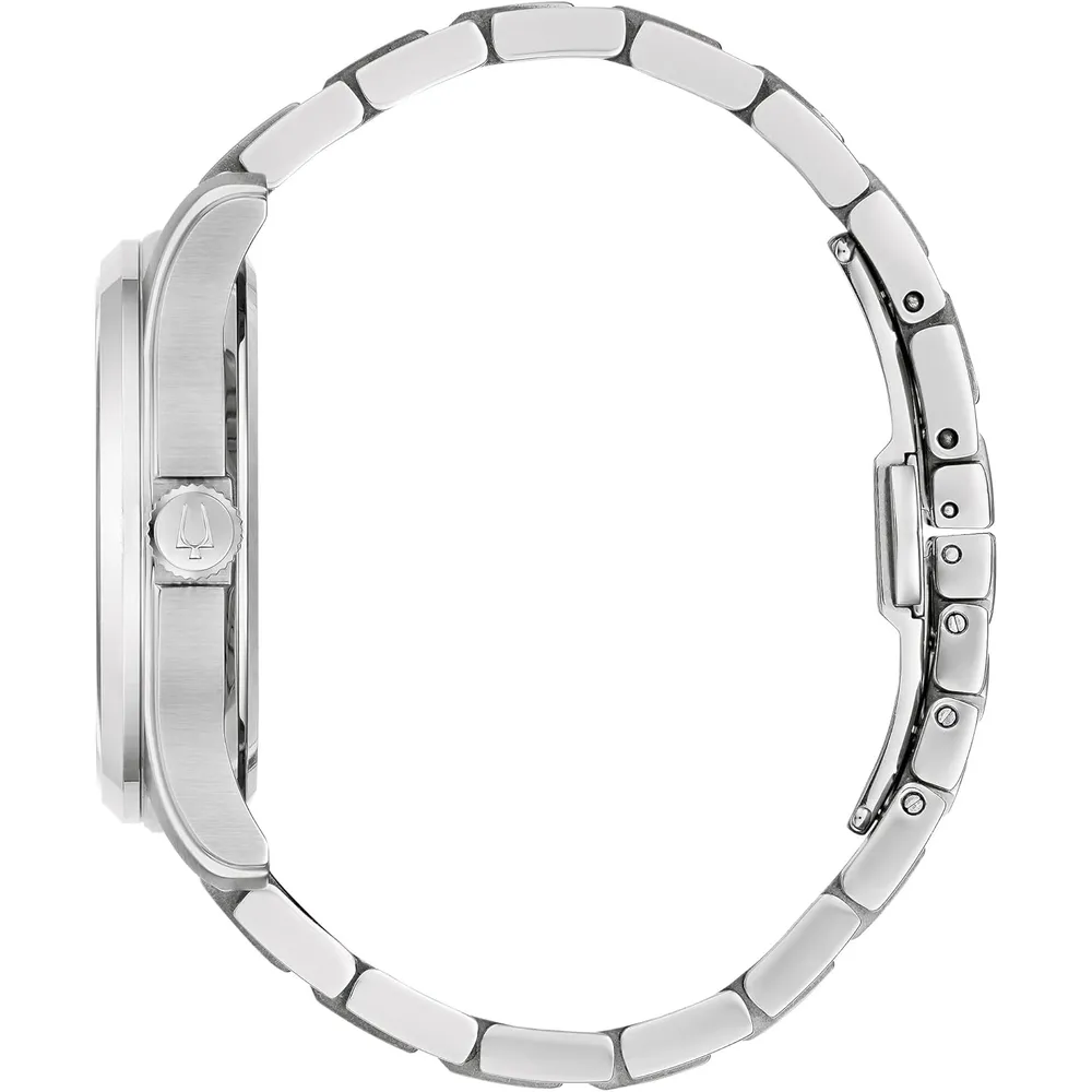 Bulova reloj clásico Wilton de hombre 3 agujas de cuarzo esfera azul | Plata