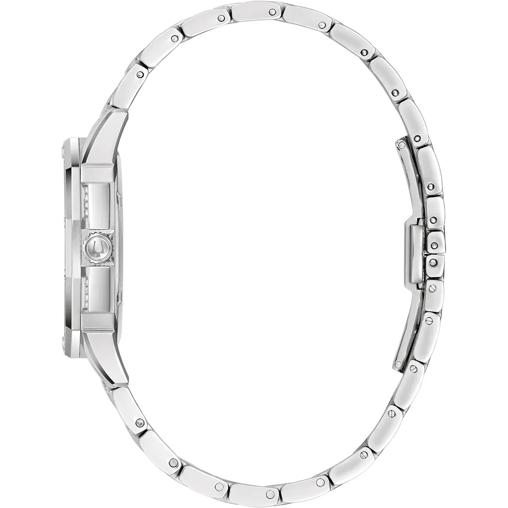 Bulova reloj Octava de mujer 3 agujas de cuarzo esfera y bisel de cristal | Plateado