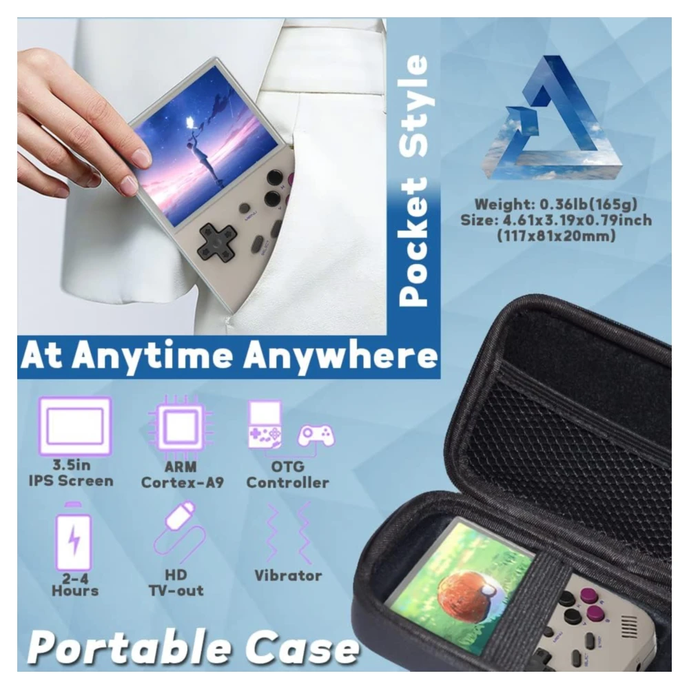 CONSOLA PORTÁTIL RETRO ANBERNIC RG35XX 3.5'' 64GB | GRIS