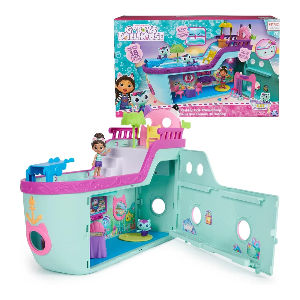 GABBY'S DOLLHOUSE CRUCERO FRIEND SHIP CON 2 FIGURAS Y ACCESORIOS