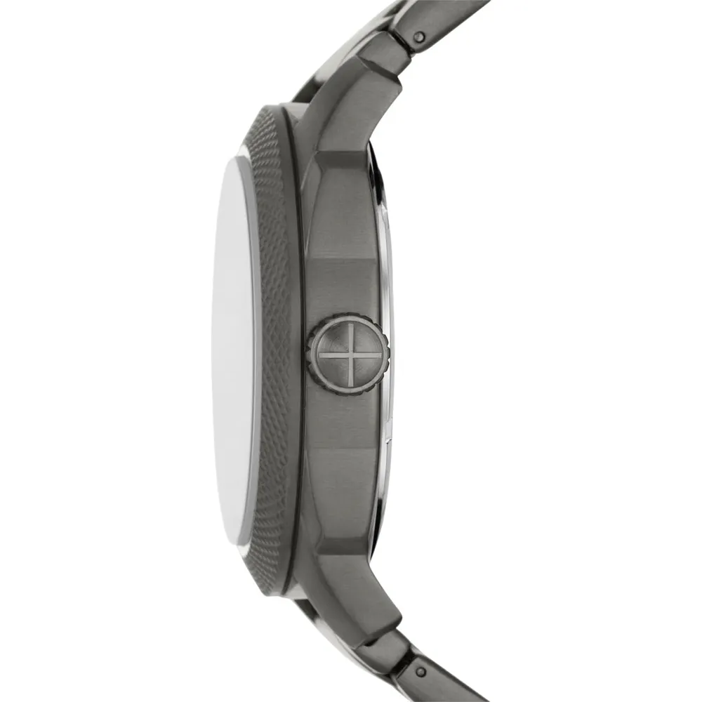 Fossil reloj de cuarzo para hombre, acero inoxidable y tres agujas | Humo