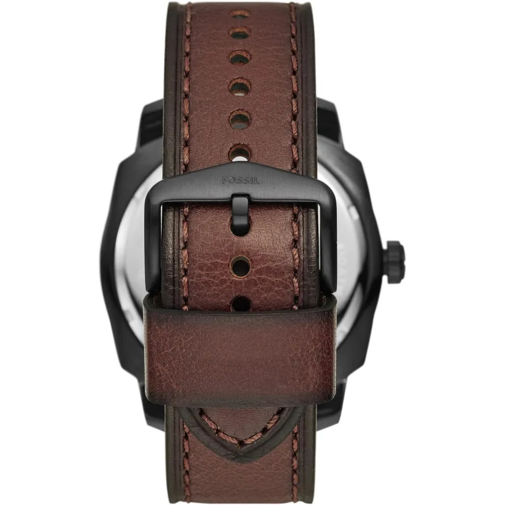 b0bq33zf4x_1_webp.webp Fossil reloj de cuarzo mecánico para hombre, acero inoxidable | Negro/ Marrón