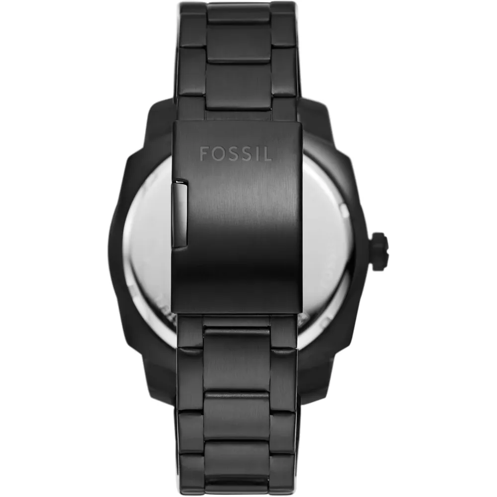Fossil reloj de cuarzo mecánico para hombre, acero inoxidable | Negro