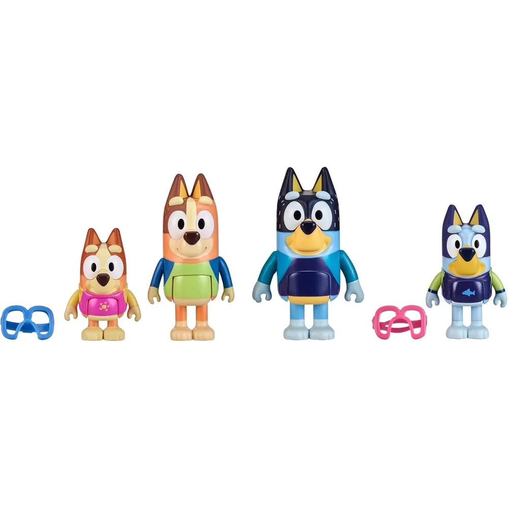BLUEY Toys pack de 4 figuras 6-7 cm