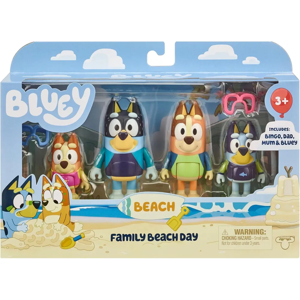 BLUEY Toys pack de 4 figuras 6-7 cm