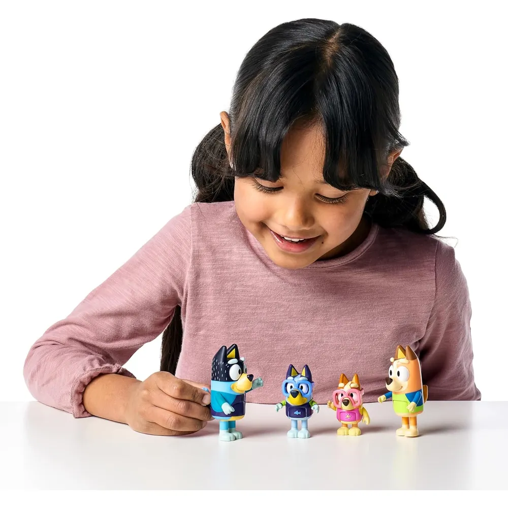 BLUEY Toys pack de 4 figuras 6-7 cm