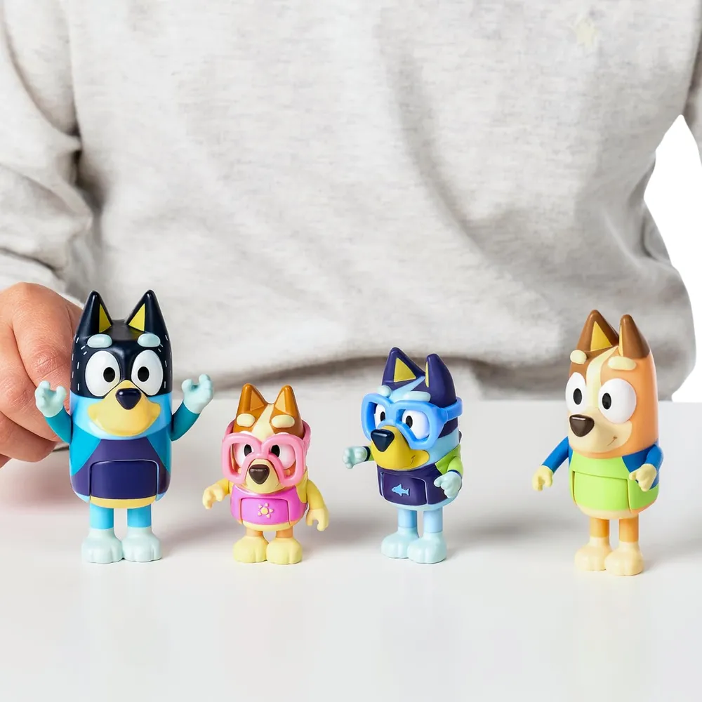 BLUEY Toys pack de 4 figuras 6-7 cm