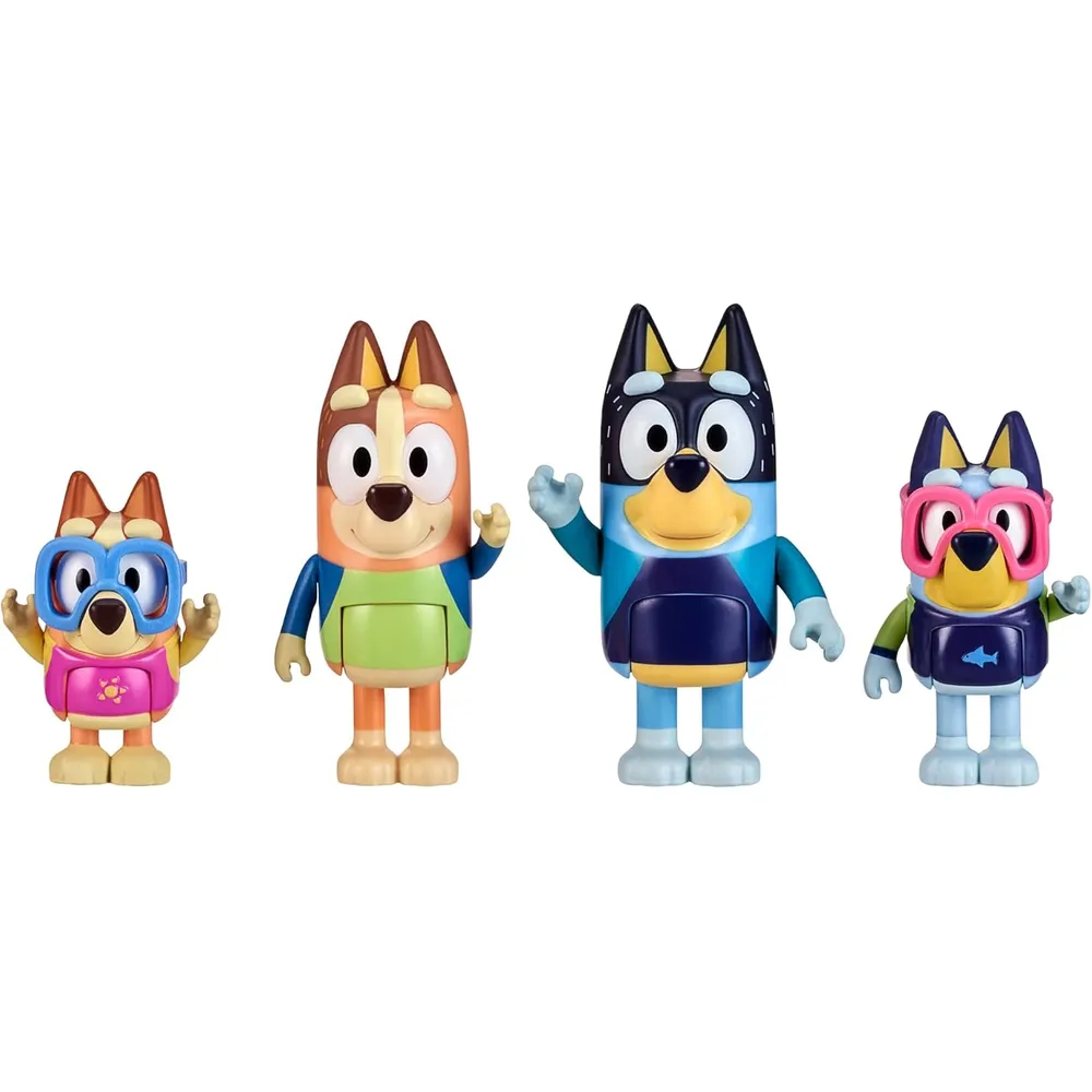 BLUEY Toys pack de 4 figuras 6-7 cm